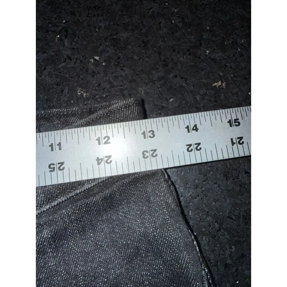NEW LEE Vintage Modern Washed Black Denim High Rise Straight Ankle Jeans SZ 26